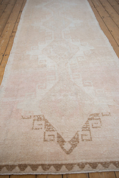 3.5x12.5 Vintage Distressed Oushak Rug Runner