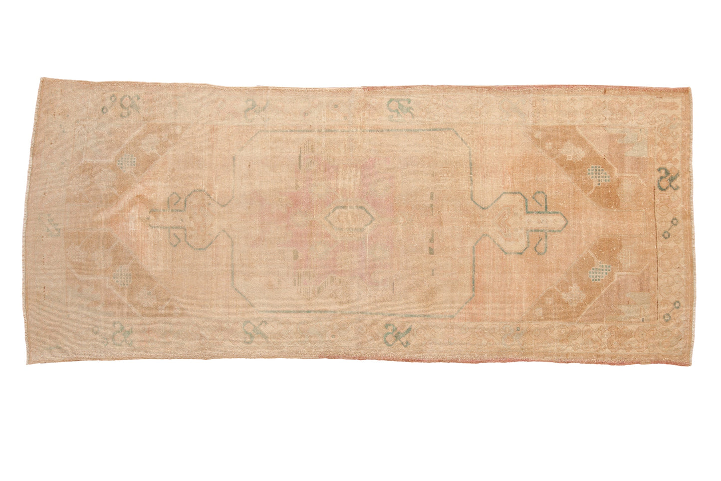 4x9.5 Vintage Distressed Oushak Rug Runner