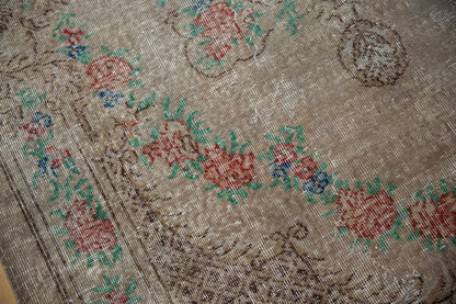 5.5x9.5 Vintage Distressed Overdyed Oushak Carpet