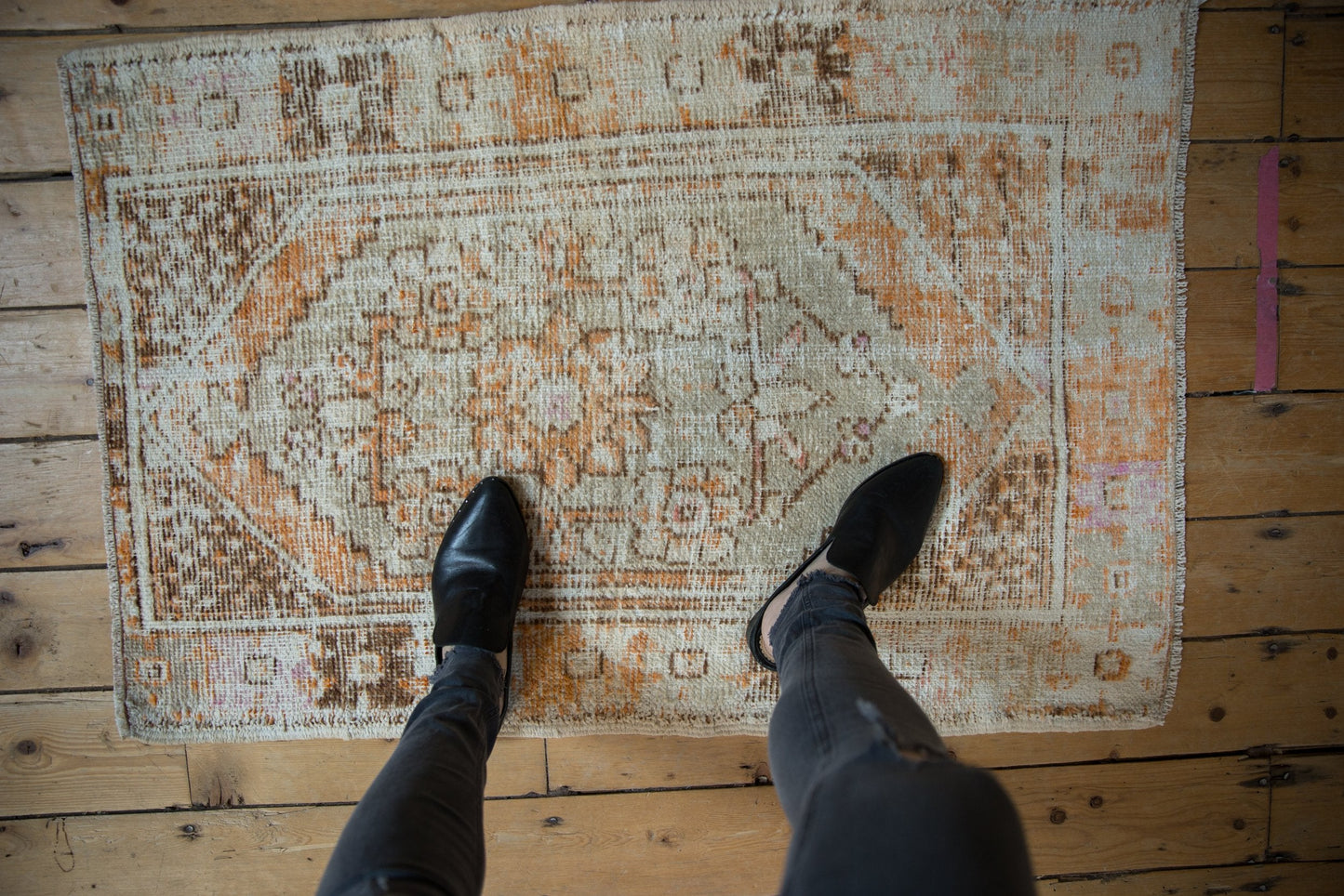 2.5x4 Vintage Distressed Oushak Rug