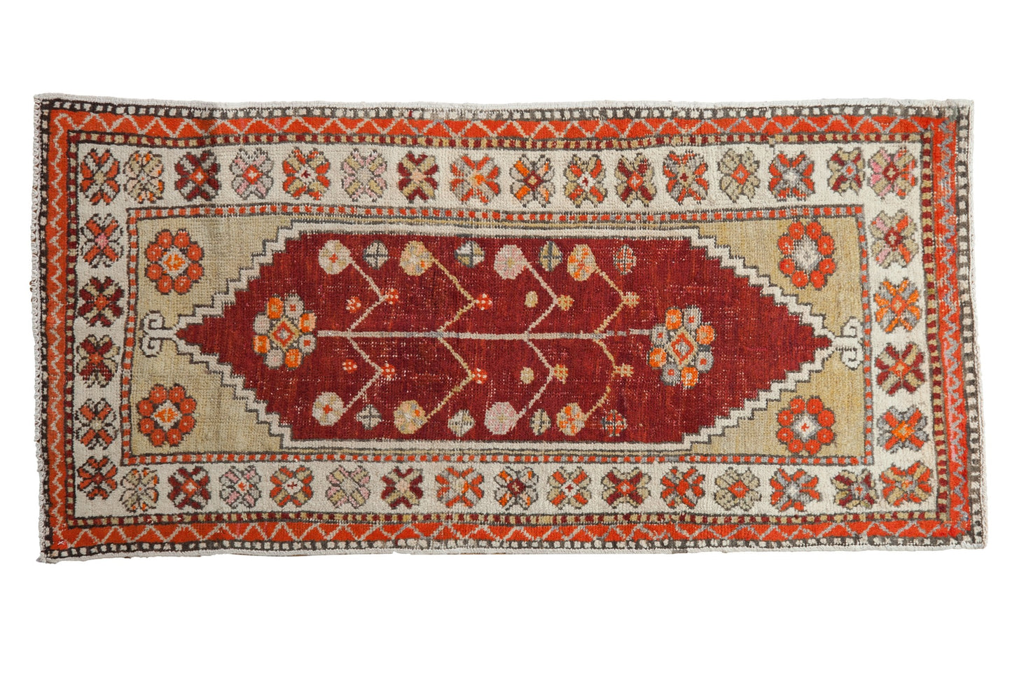 2.5x5.5 Vintage Distressed Oushak Rug Runner