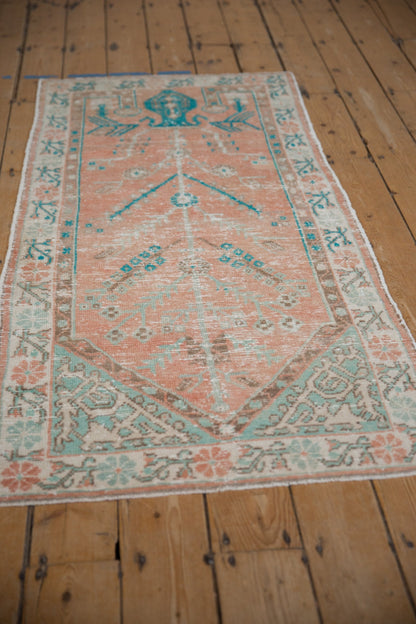 2.5x5.5 Vintage Distressed Oushak Rug Runner