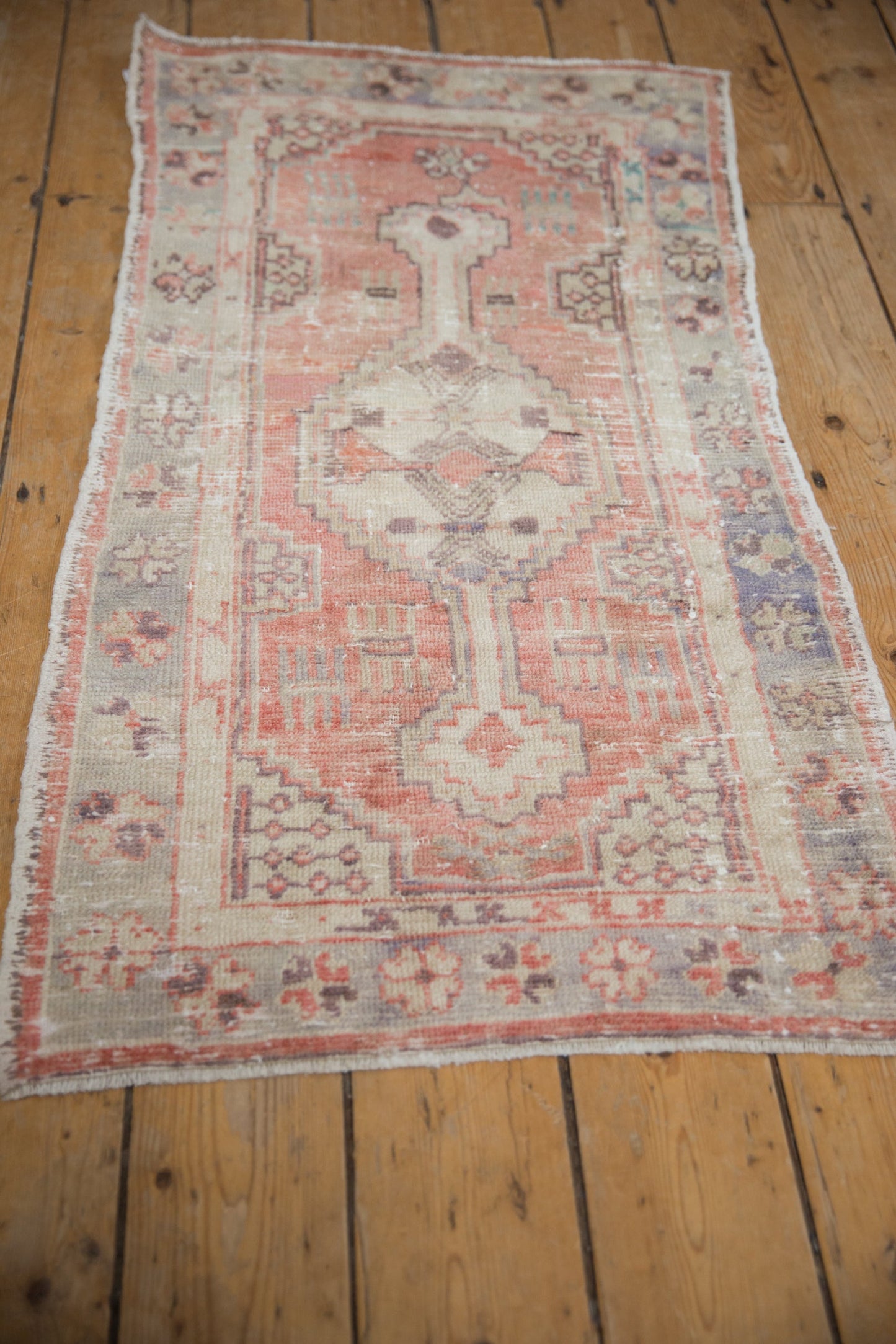 2x4 Vintage Distressed Oushak Rug Runner