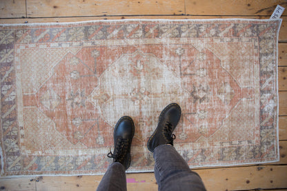 2.5x5 Vintage Distressed Oushak Rug Runner
