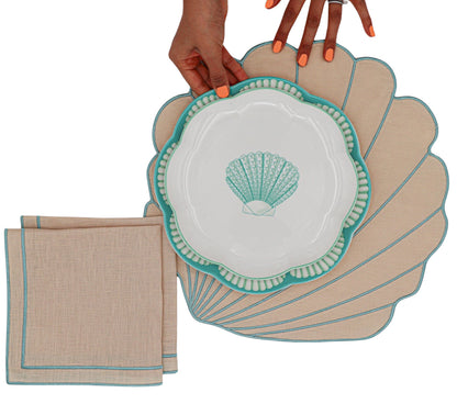 Balearic Blu Dinner Plate - Set of 4 (+1 Bonus Plate)