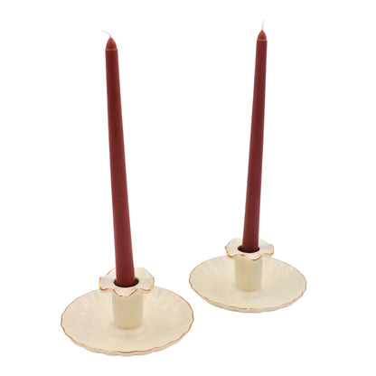 24 Extra Tall Cocoa Truffle Delight Taper Candle - 6 Packs of 4