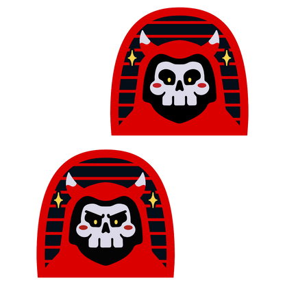 Conflicted - Red Reaper Embroidered Keychain