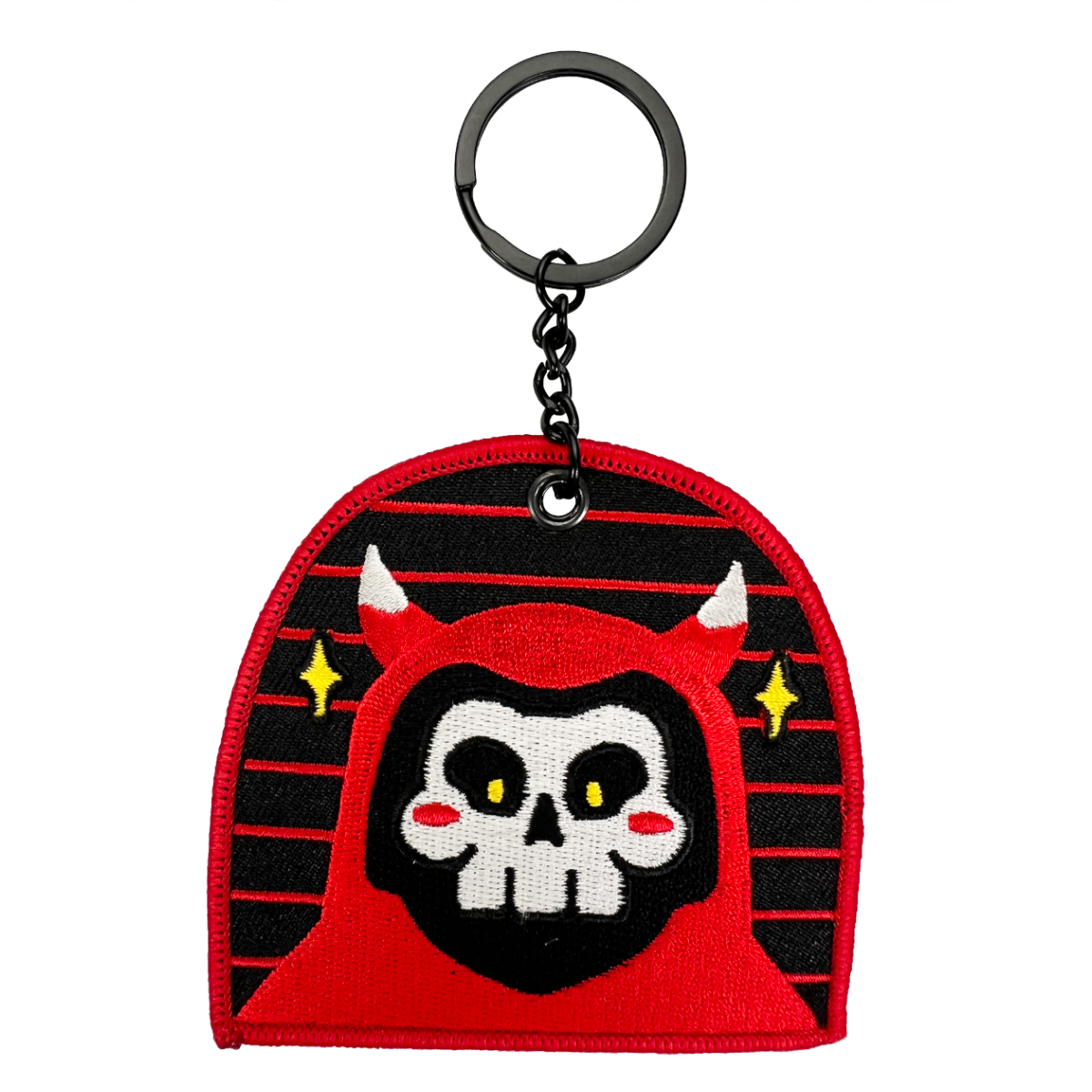 Conflicted - Red Reaper Embroidered Keychain
