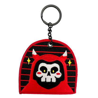 Conflicted - Red Reaper Embroidered Keychain