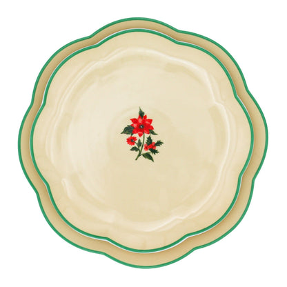 Fabled Flora Scalloped Starter Plate - Set of 4 (+1 Bonus Plate)