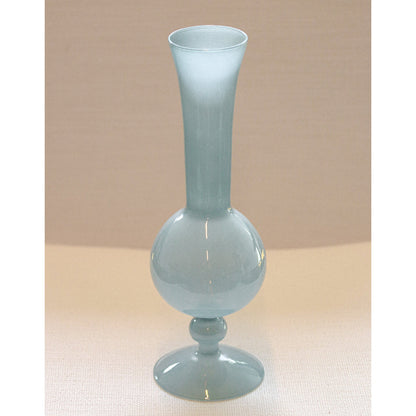 Frosted Blue Haze Vase - Pair