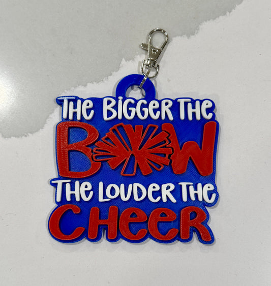 "Bigger the Bow" Cheer Bag Tag