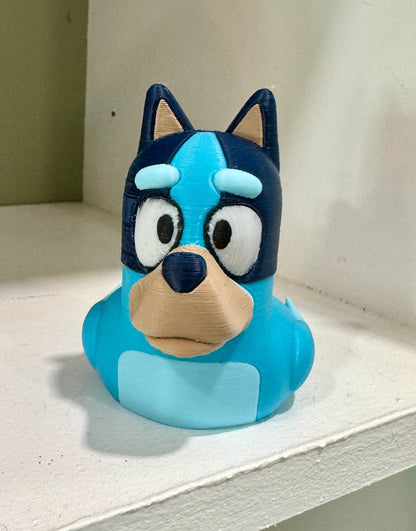 Bluey Dog Cartoon Style Duck