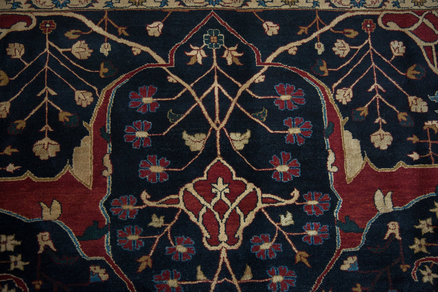 10x14 Vintage Indian Bijar Design Carpet
