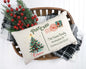 Christmas Post Card (Customizable) Pillow Cover 12x20