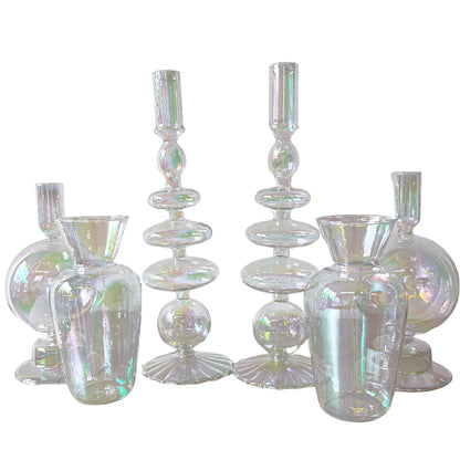 Rainbow Prism Vase - Pair