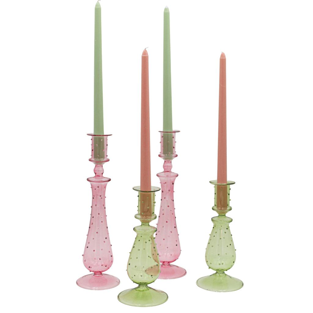 Extra Tall Rose Glow Taper Candle, 1 Case of 48 Packs (4 Candles per Pack)