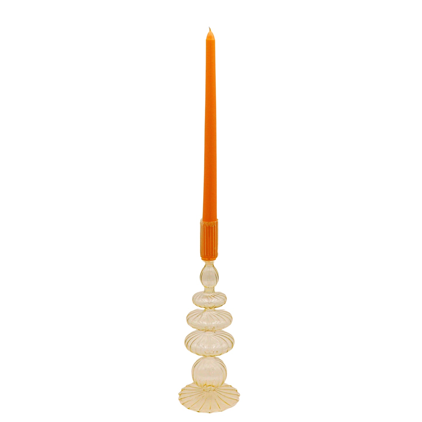 24 Extra Tall Mustard Spice Taper Candle - 6 Packs of 4