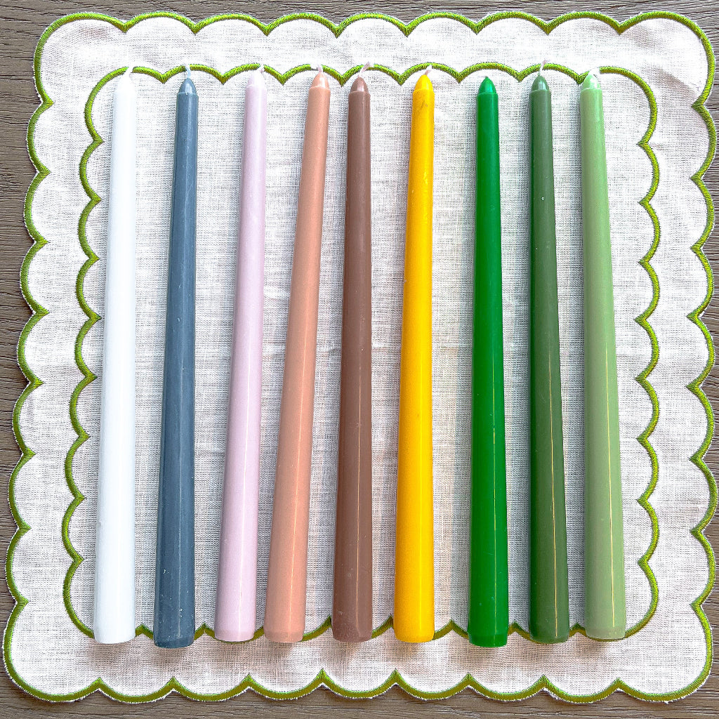 24 Extra Tall Teal Breeze Taper Candle - 6 Packs of 4