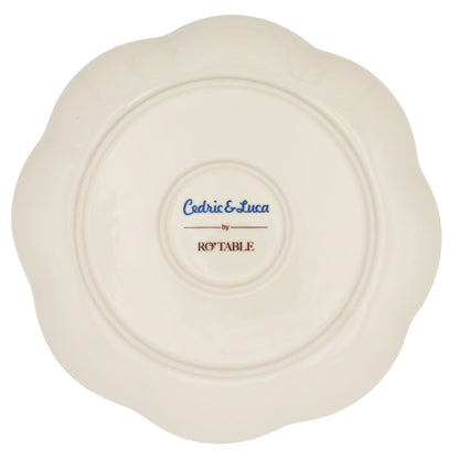 Valensole Lavender Scalloped Dinner Plate - Case of 12 Plates (+3 Bonus Plates)