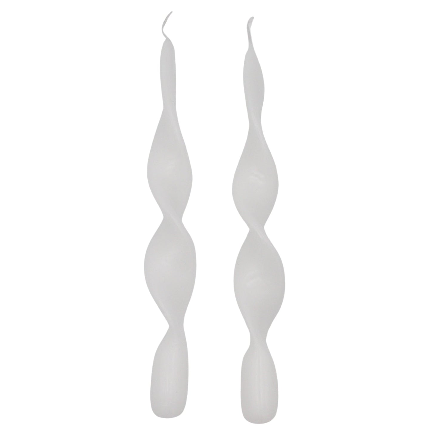 20 White Cotton Swirl Candles - 10 Packs of 2