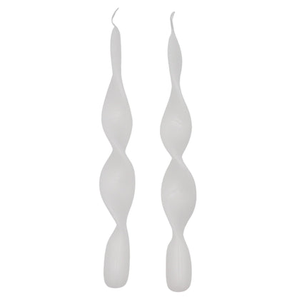 20 White Cotton Swirl Candles - 10 Packs of 2