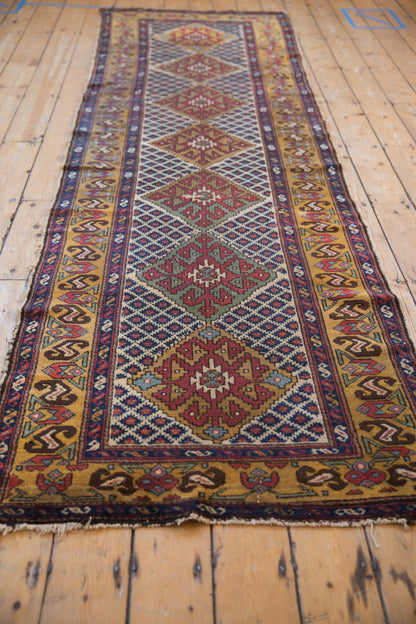 3.5x10.5 Vintage Caucasian Rug Runner