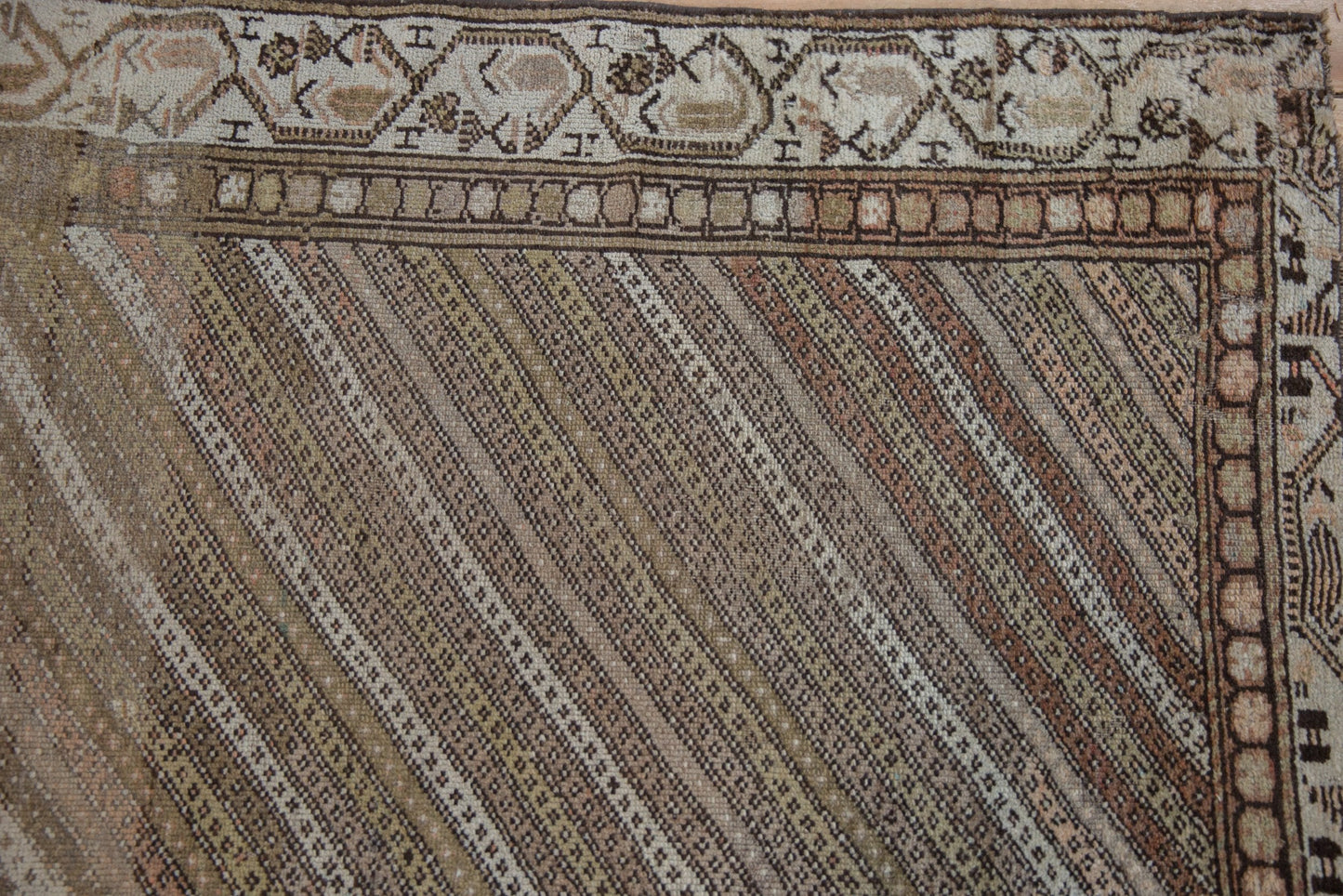 3x8.5 Vintage Distressed Hamadan Rug Runner