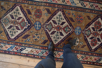 3.5x11.5 Antique Caucasian Rug Runner