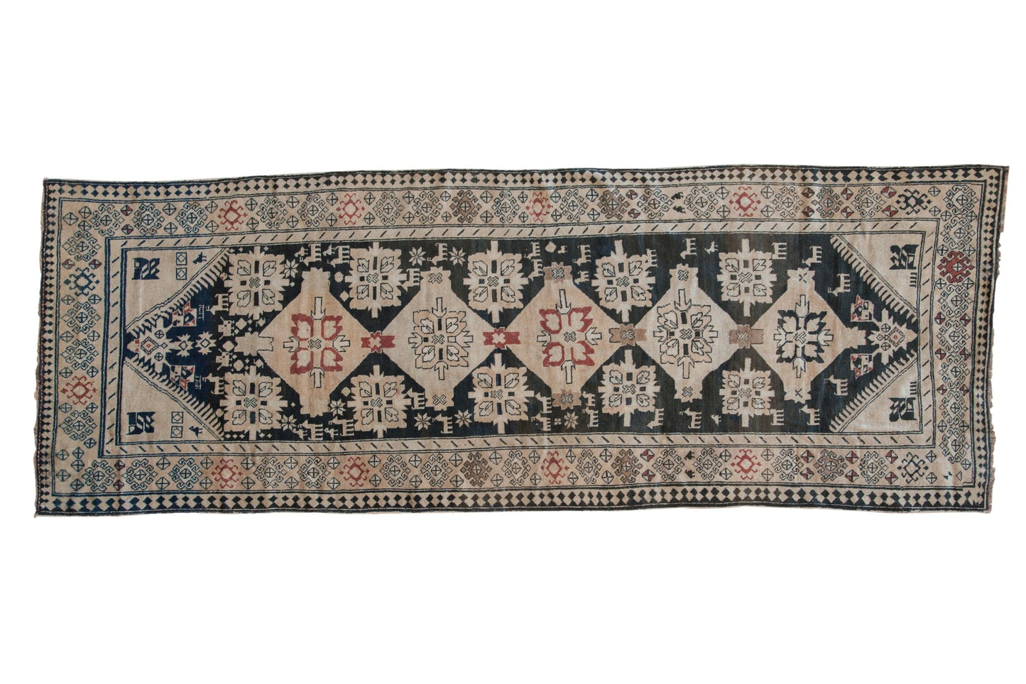 4x10.5 Vintage Distressed Karabagh Rug Runner