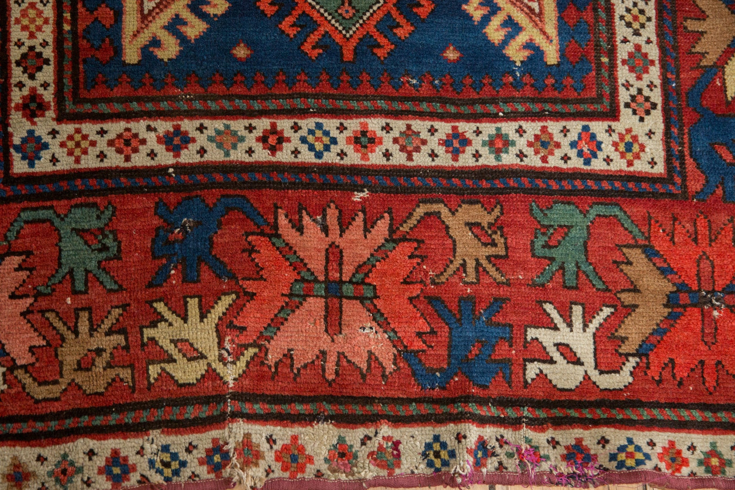 3.5x12.5 Antique Caucasian Rug Runner