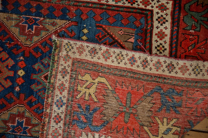3.5x12.5 Antique Caucasian Rug Runner