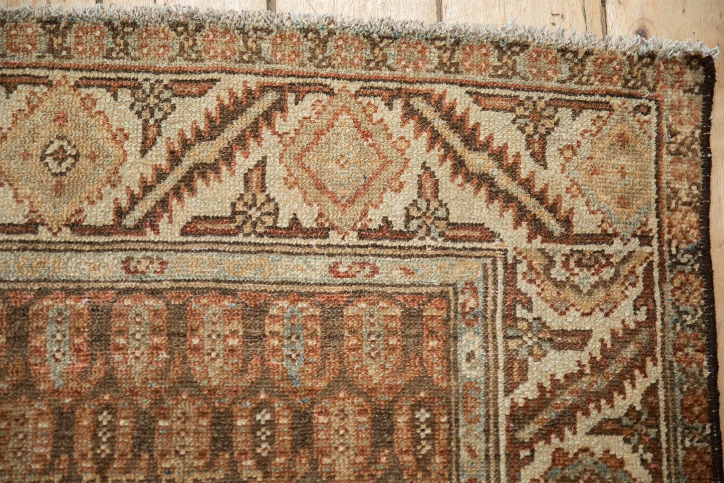 3.5x9.5 Vintage Distressed Hamadan Rug Runner