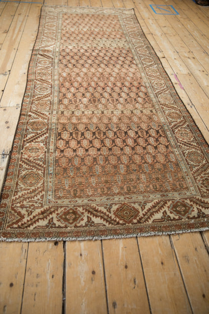3.5x9.5 Vintage Distressed Hamadan Rug Runner