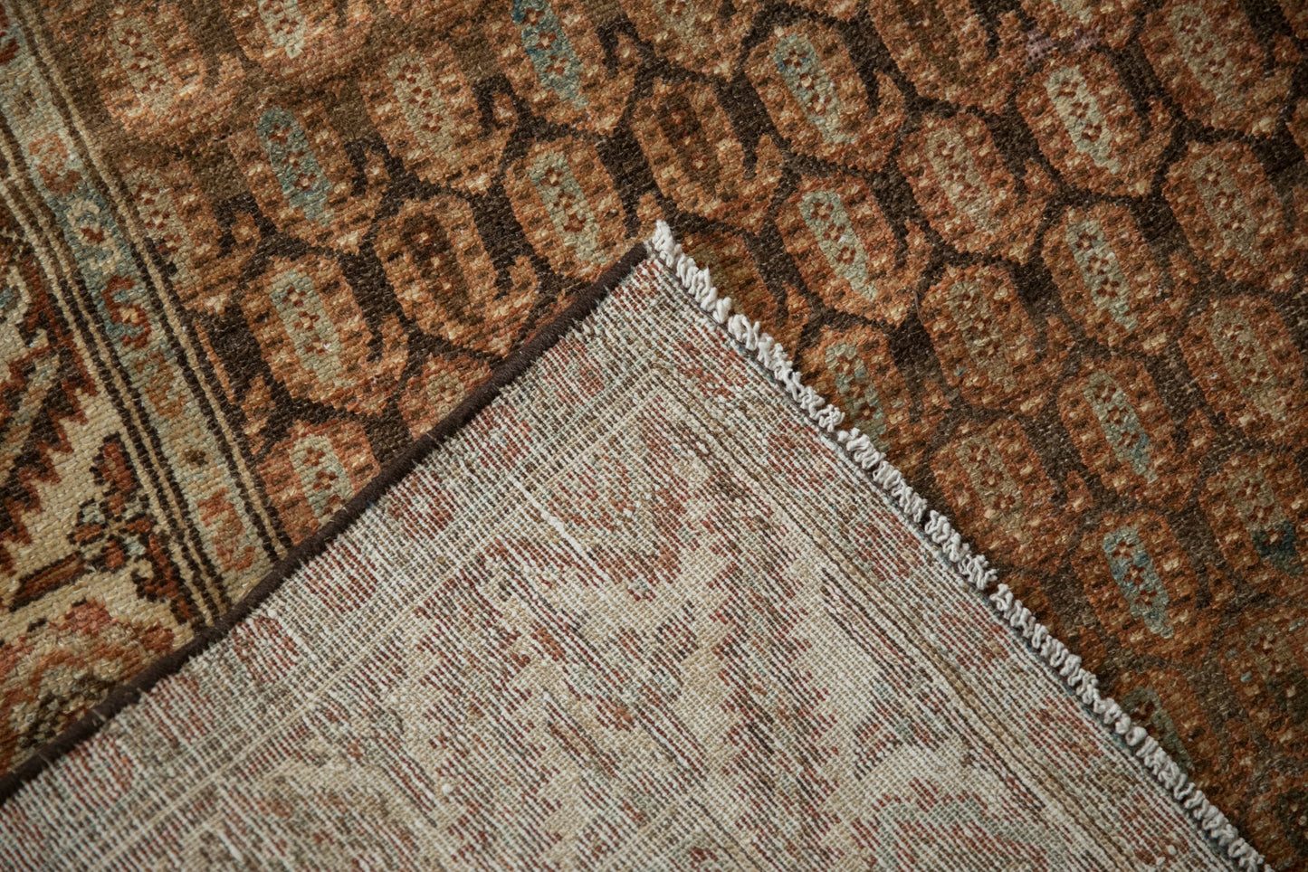 3.5x9.5 Vintage Distressed Hamadan Rug Runner