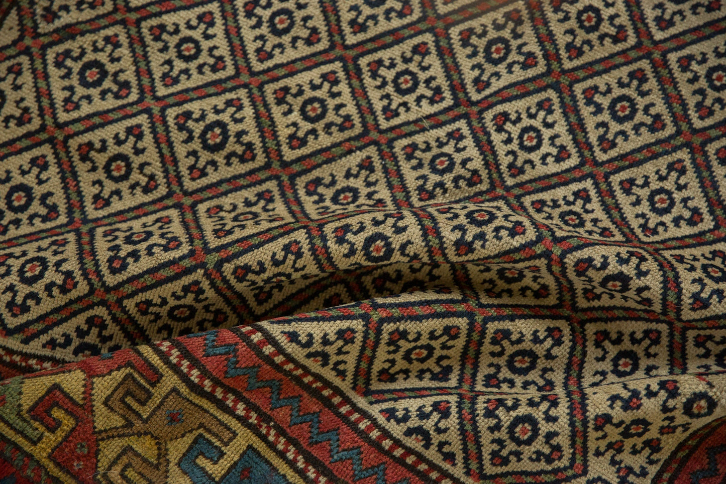 4x9 Antique Caucasian Rug Runner