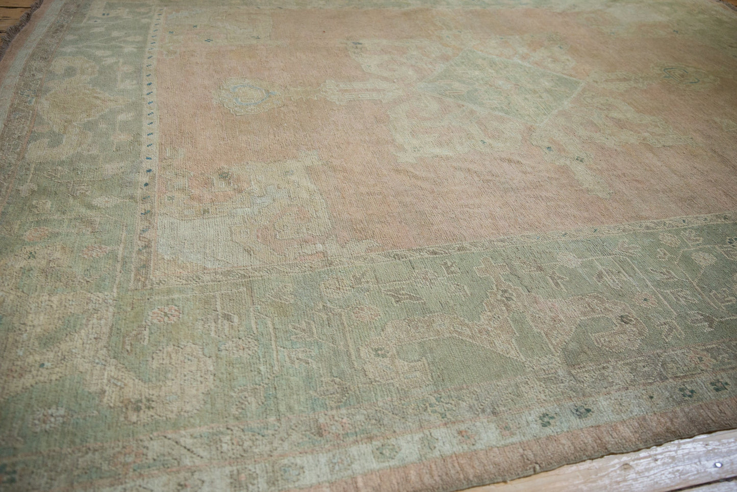 9x11.5 Vintage Distressed Oushak Carpet
