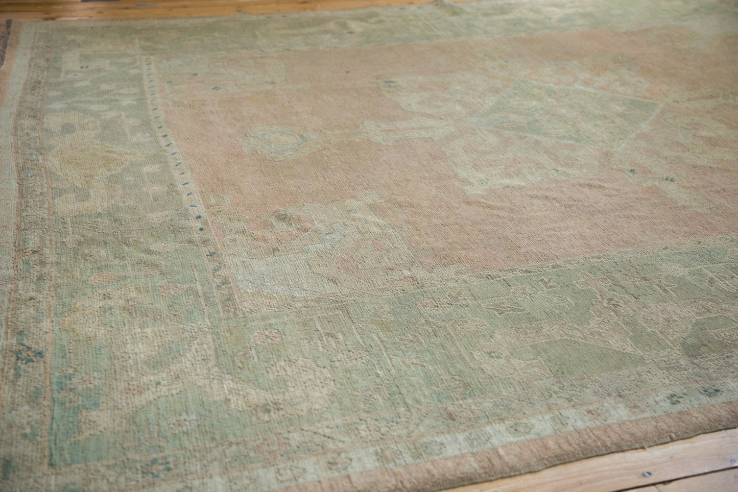 9x11.5 Vintage Distressed Oushak Carpet