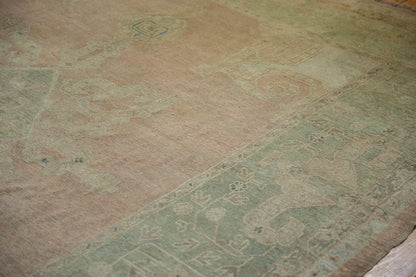 9x11.5 Vintage Distressed Oushak Carpet