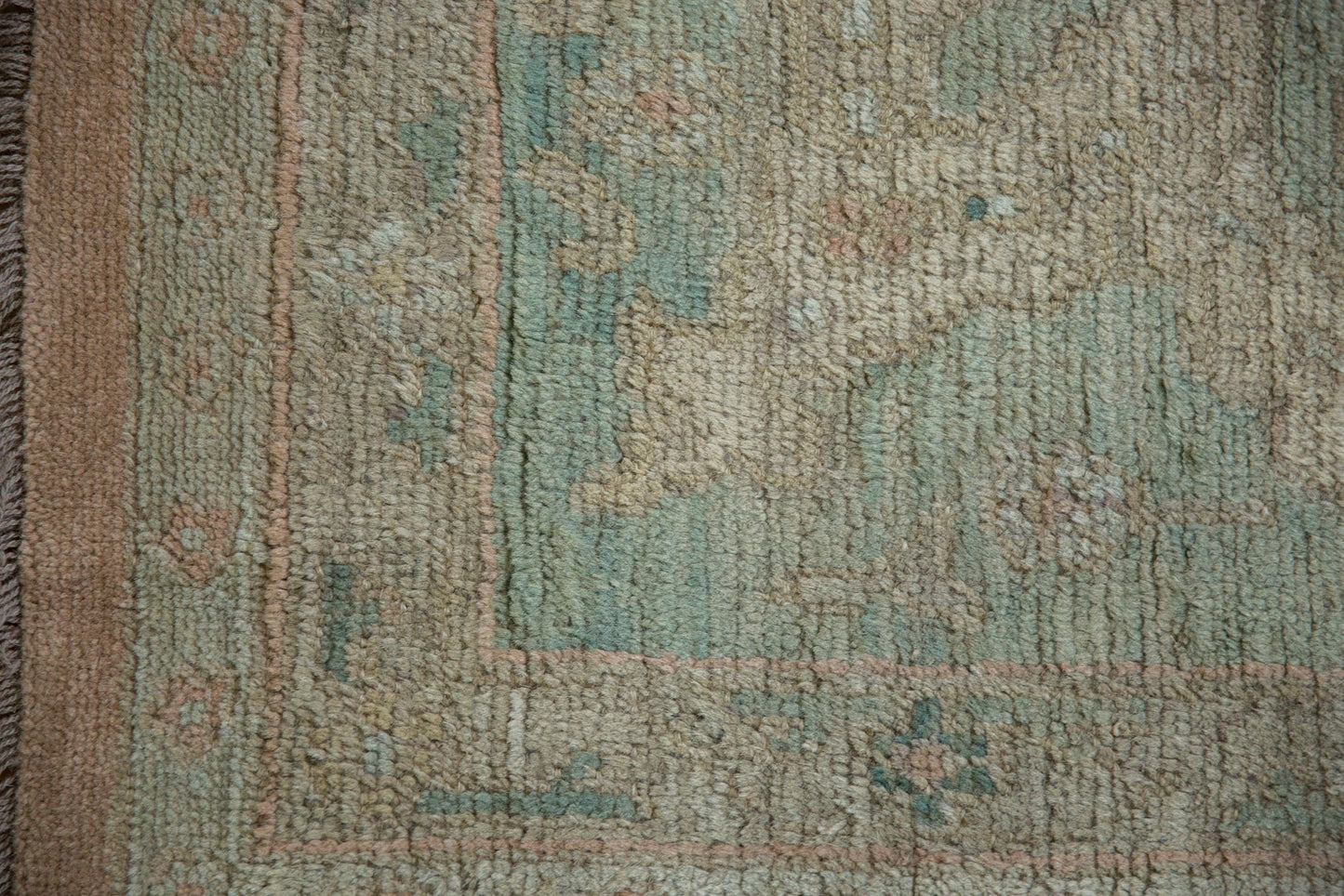 9x11.5 Vintage Distressed Oushak Carpet