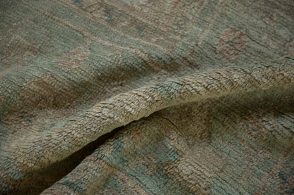 9x11.5 Vintage Distressed Oushak Carpet