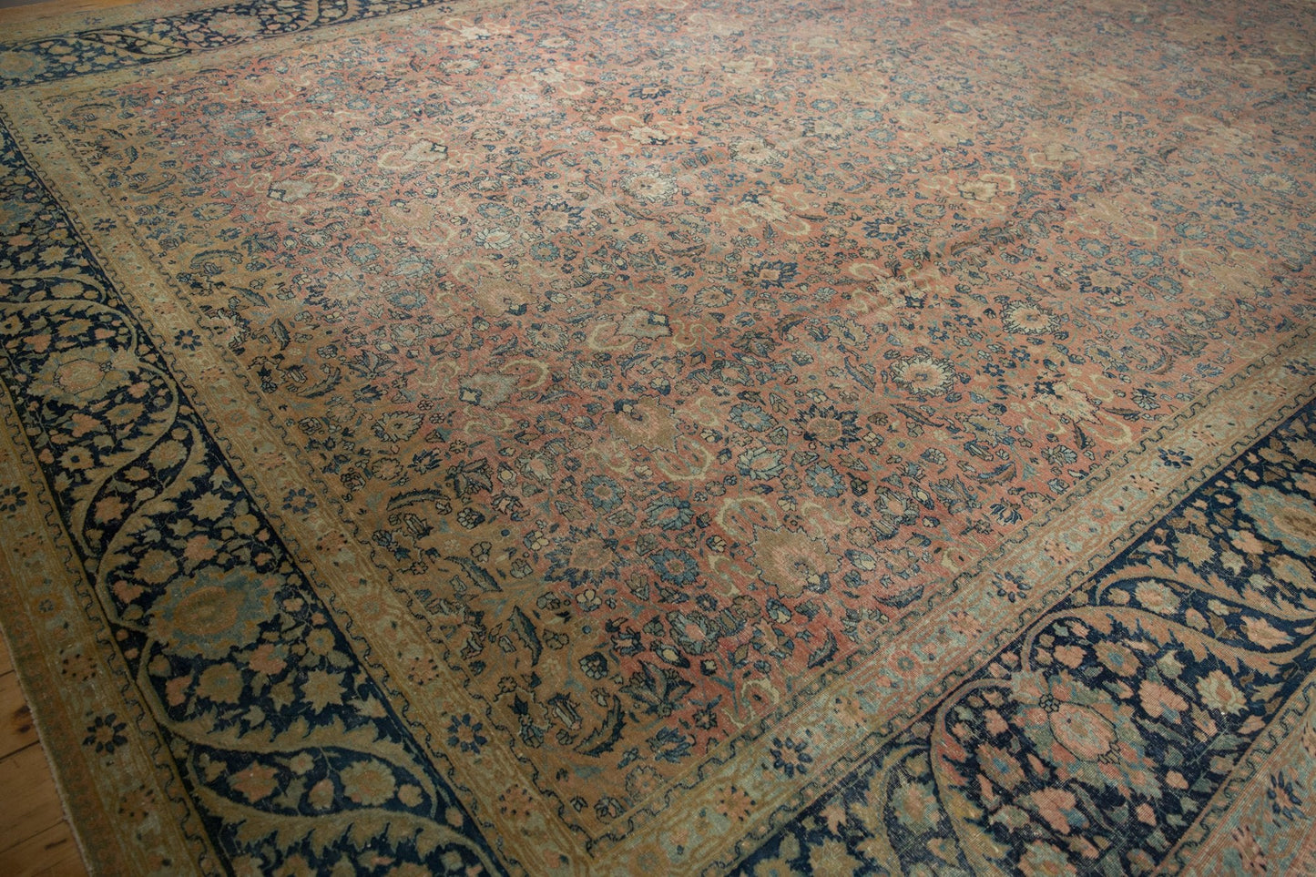 13x18 Vintage Distressed Tabriz  Carpet