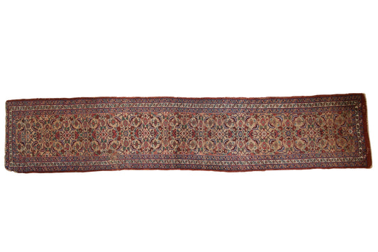3x14.5 Antique Bijar Rug Runner