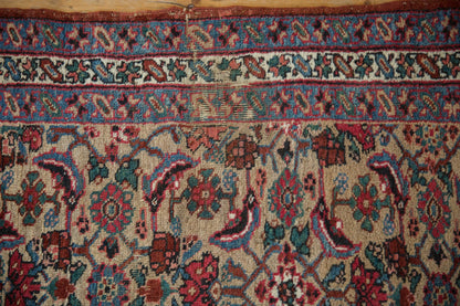 3x14.5 Antique Bijar Rug Runner