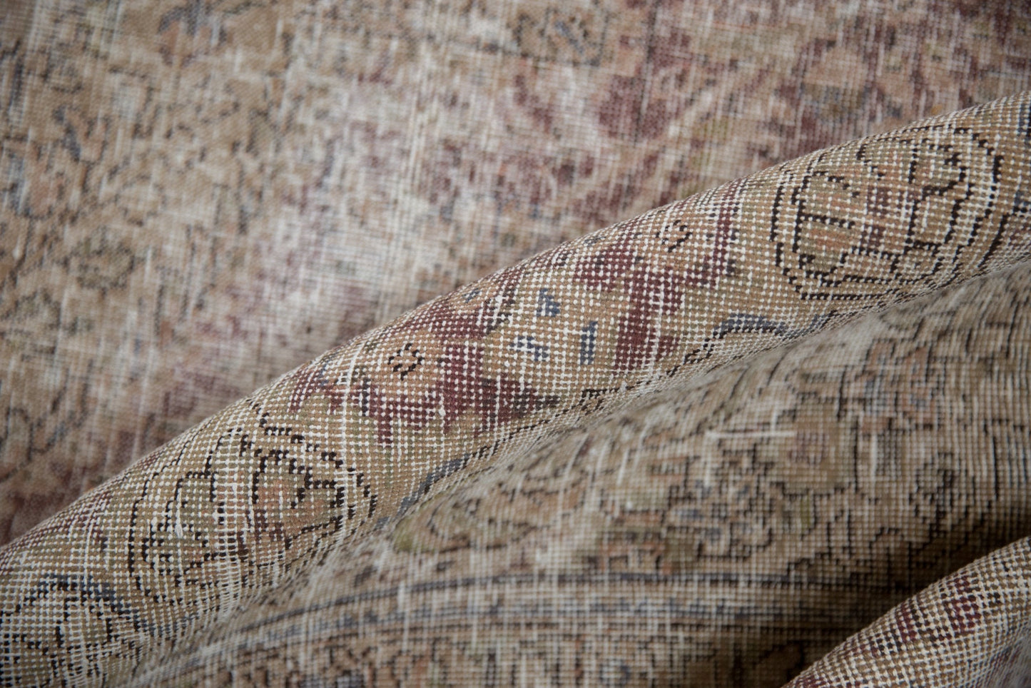 10x12.5 Vintage Distressed Tabriz Carpet