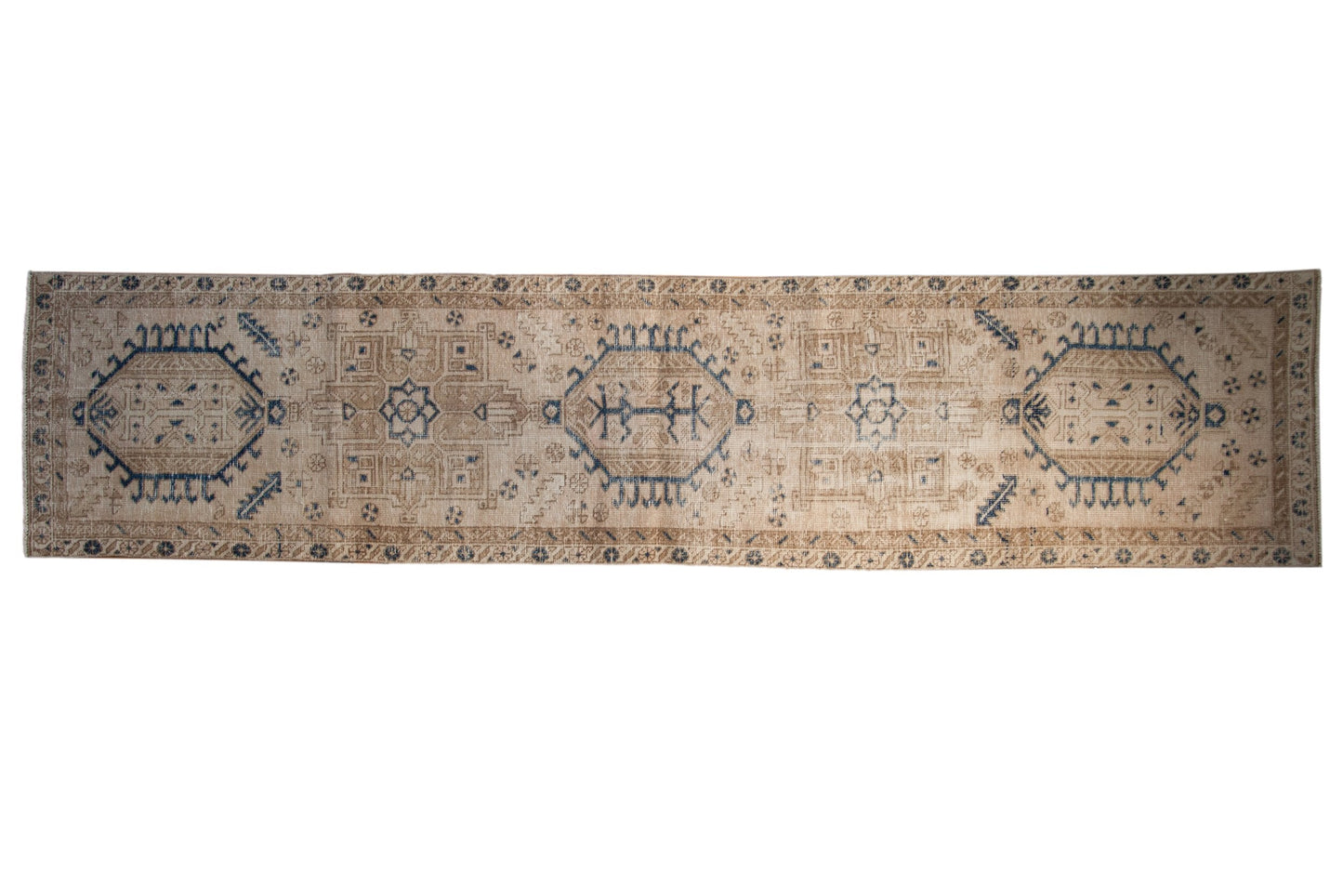 2.5x12 Vintage Distressed Fragment Karaja Rug Runner