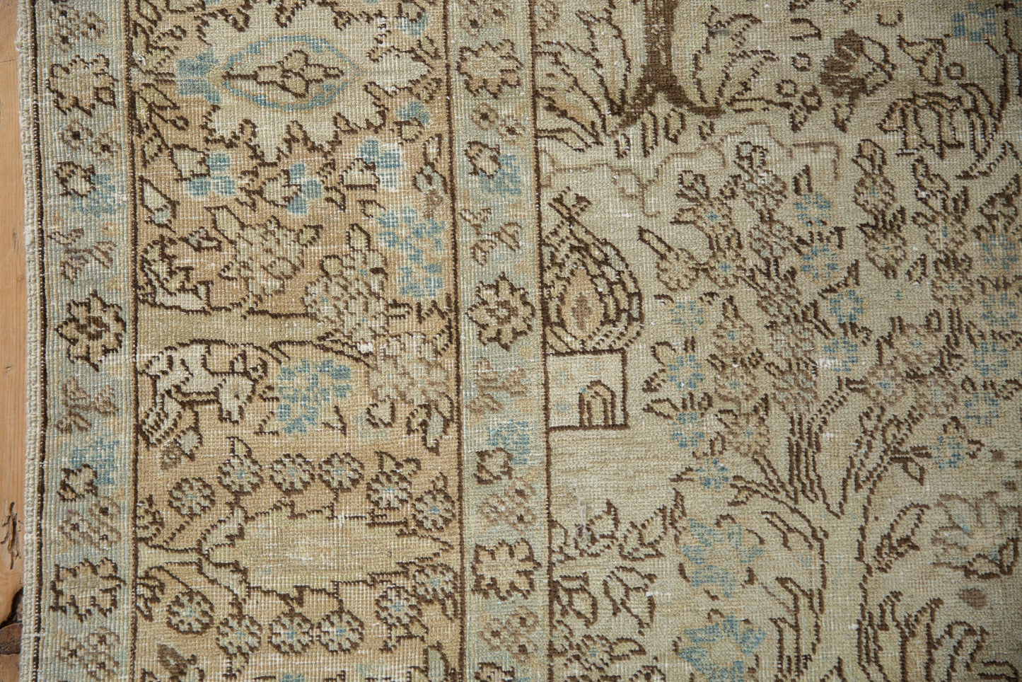 6.5x9.5 Vintage Distressed Tabriz Carpet
