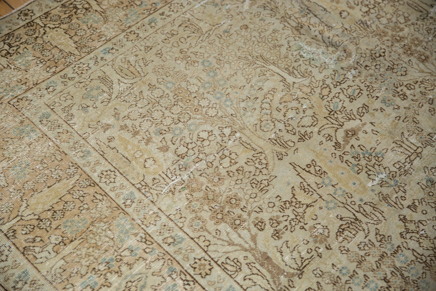 6.5x9.5 Vintage Distressed Tabriz Carpet