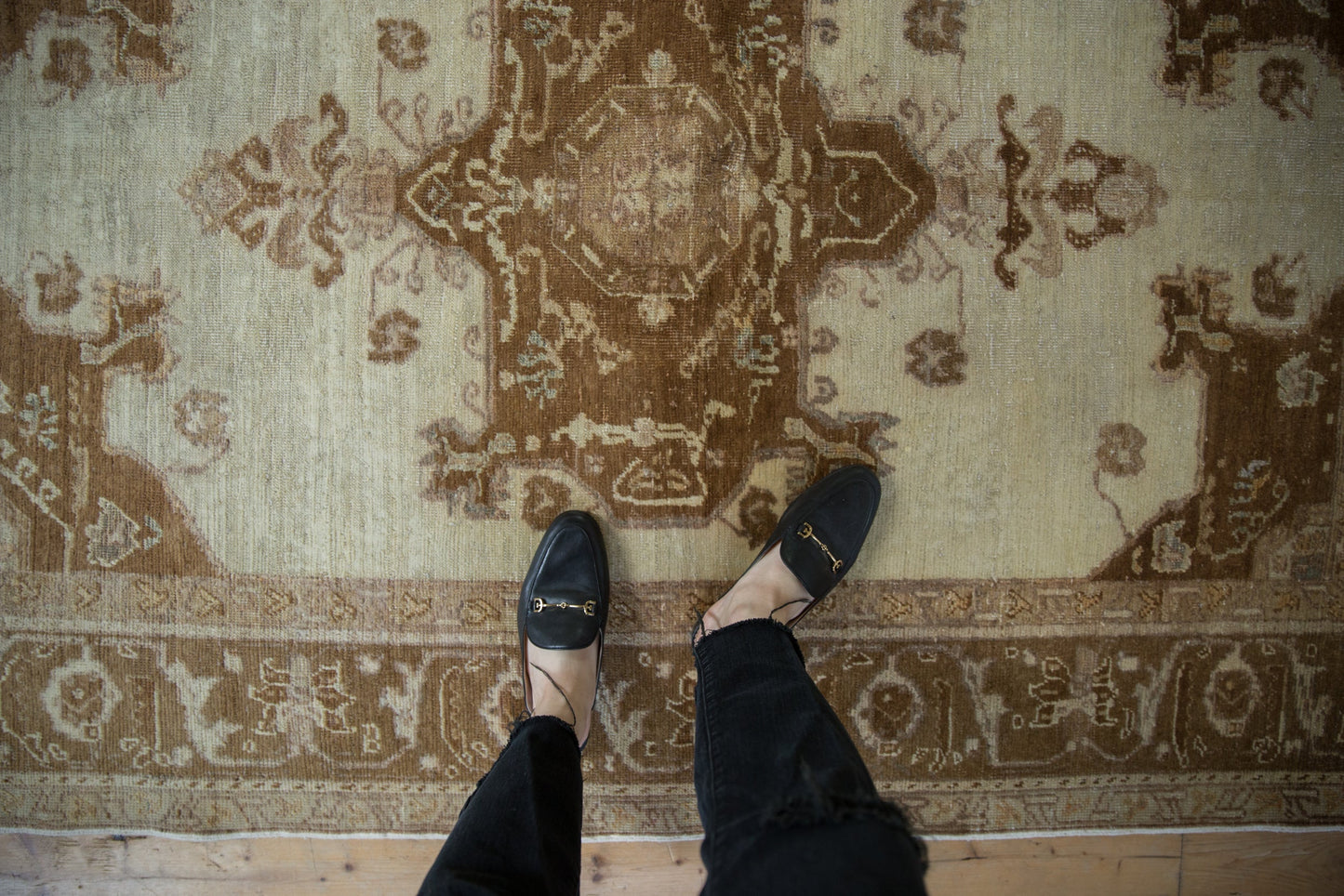 5x7 Vintage Distressed Oushak Rug