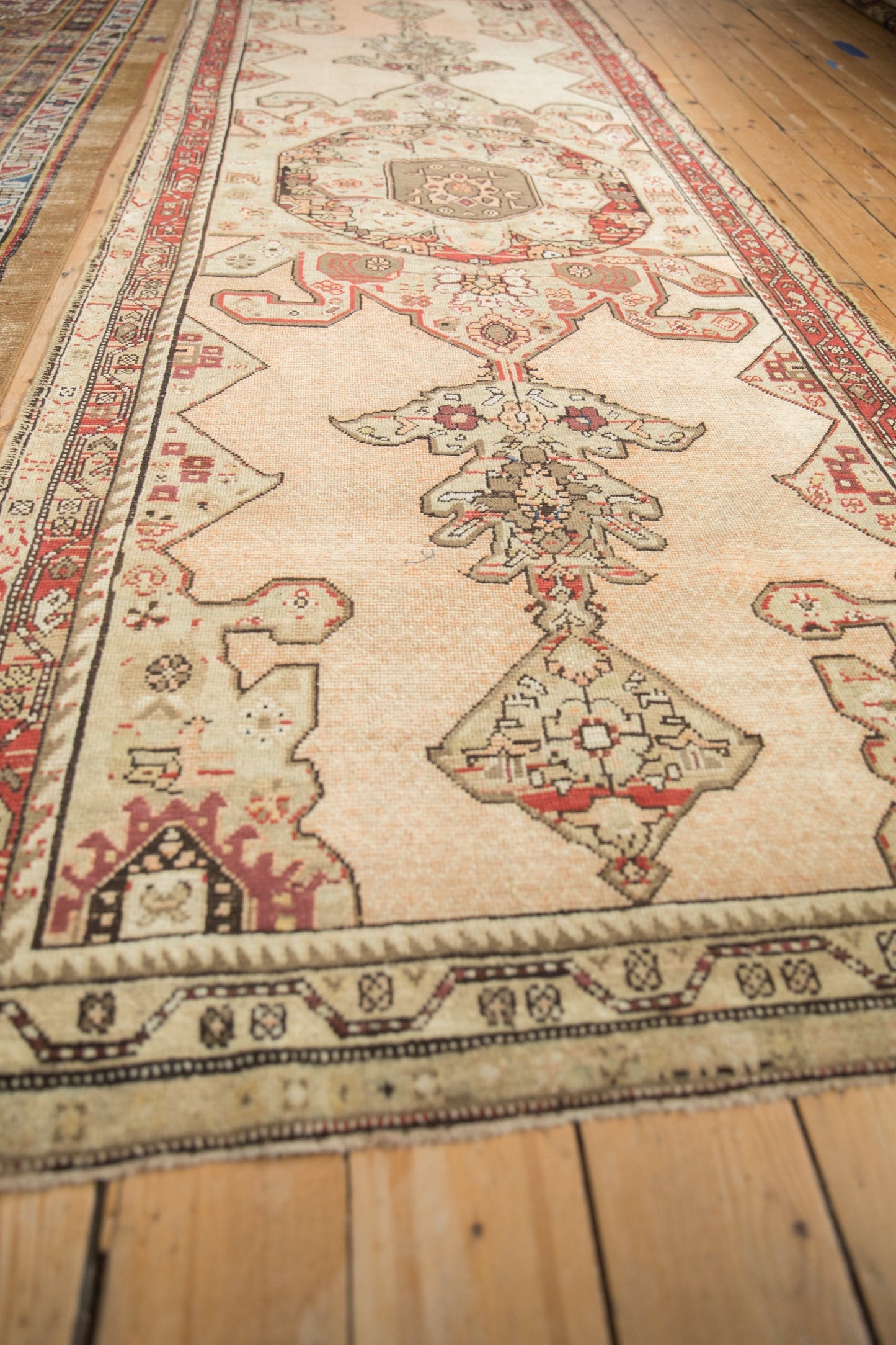 3.5x11 Antique Distressed Karabagh Rug Runner